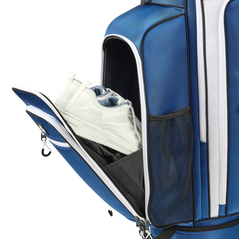 15-Way Full-Length Divider Golf Cart Bag-Blue White