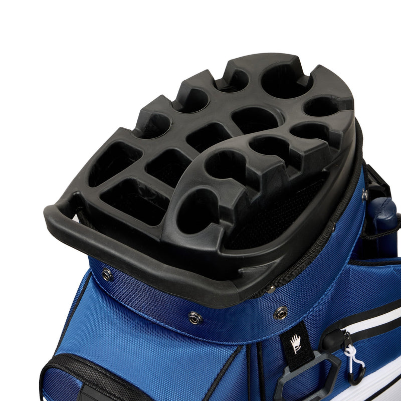 15-Way Full-Length Divider Golf Cart Bag-Blue White