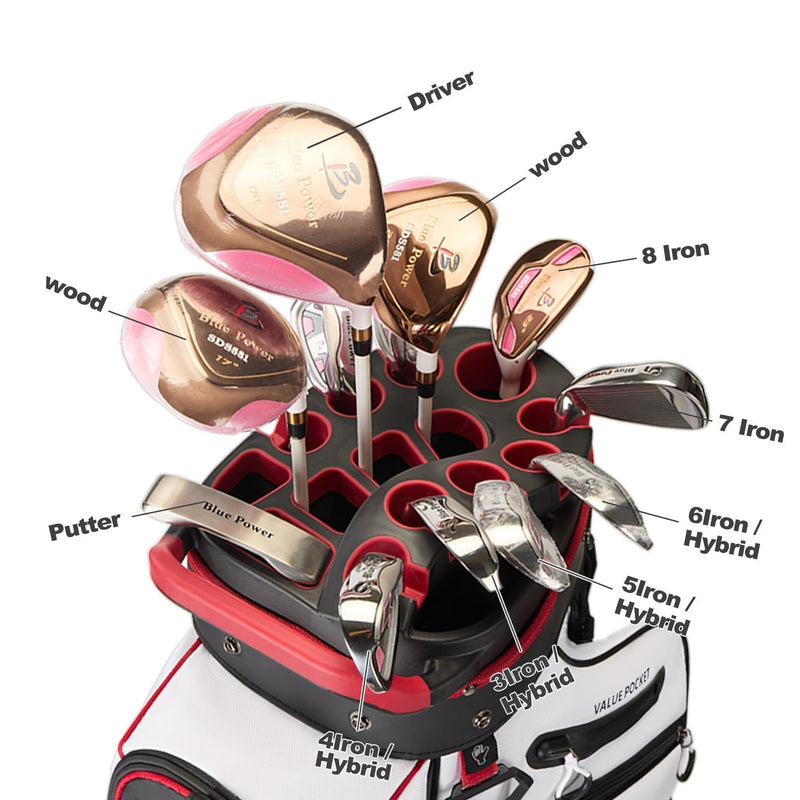 14-Way Full-Length Divider Golf Cart Bag-White