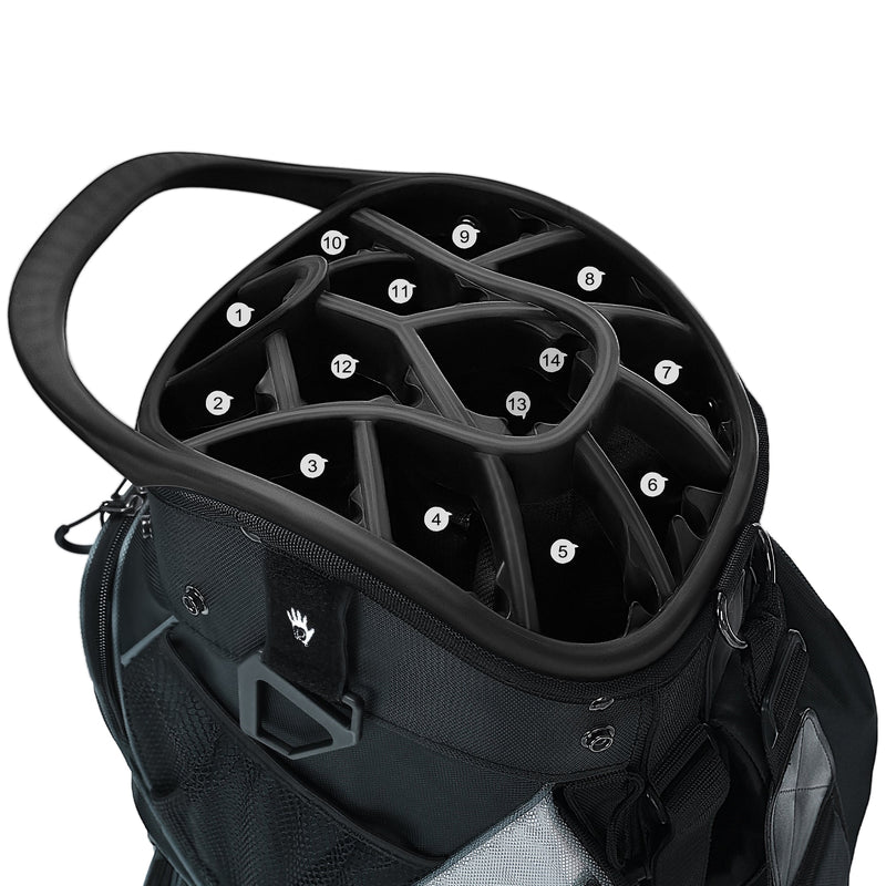 uniHimal Silence 001 Quiet Soundles 14 Way Organizer Dividers Golf Cart Bag Black