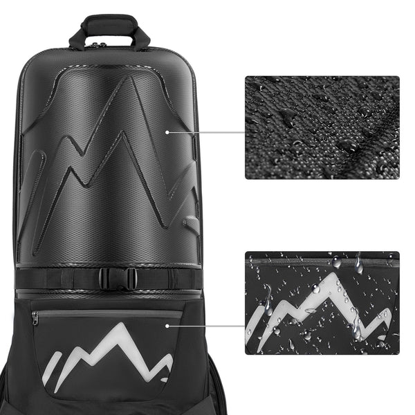 Golf Travel Bag for Airlines with Wheels-Deep Black