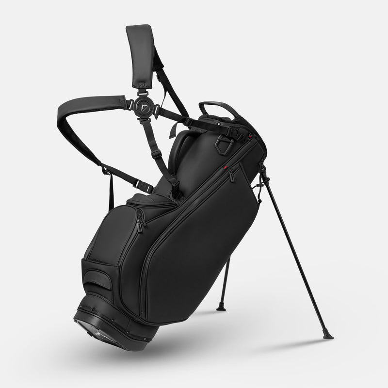 Premium 14-Way Leather Golf Stand Bag – Lightweight & Ergonomic with Full-Length Dividers-Black