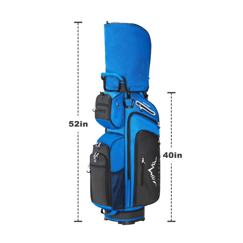 14-Way Full-Length Divider Golf Cart Bag-Blue