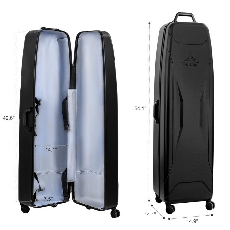 Durable Hard Shell PC Water-Resistant Golf Travel Bag-Black