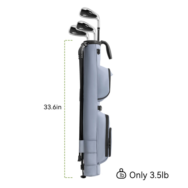 Lightweight Synthetic Leather Golf Stand Bag-Grey