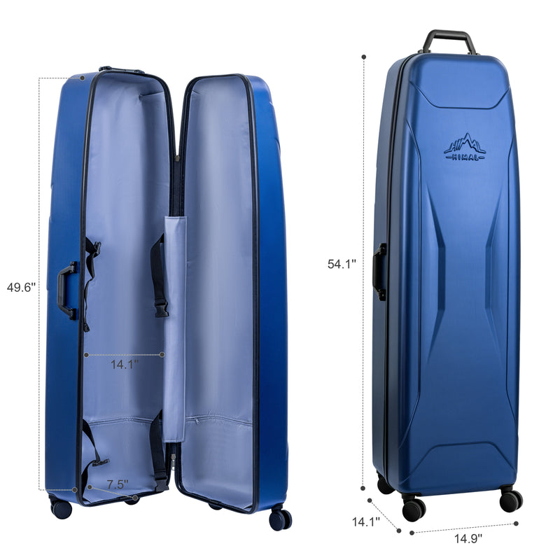 Durable Hard Shell PC Water-Resistant Golf Travel Bag-Blue
