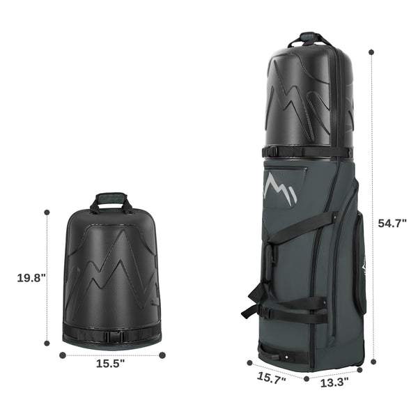 Golf Travel Bag for Airlines with Wheels-Deep Grey