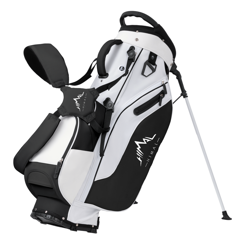 5-Way Golf Stand Bag-Classic Black White