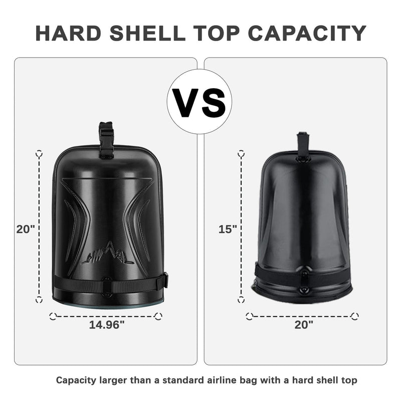 Heavy Duty Oxford Fabric Golf Travel Bag with Hard Case Top-Neutral Gray