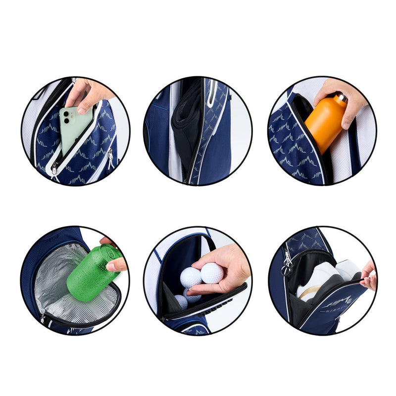 14 Way Golf Cart Bag-Navy Blue