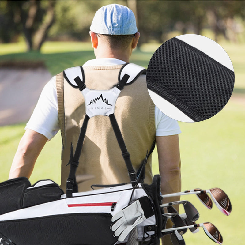 Golf Stand Bag with 8 Way Top Dividers-Black White