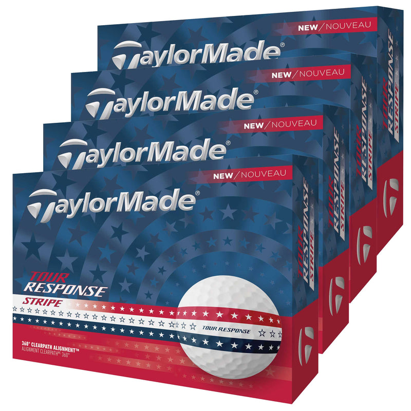 TaylorMade Tour Response Stripe USA Golf Balls - 4 For 3