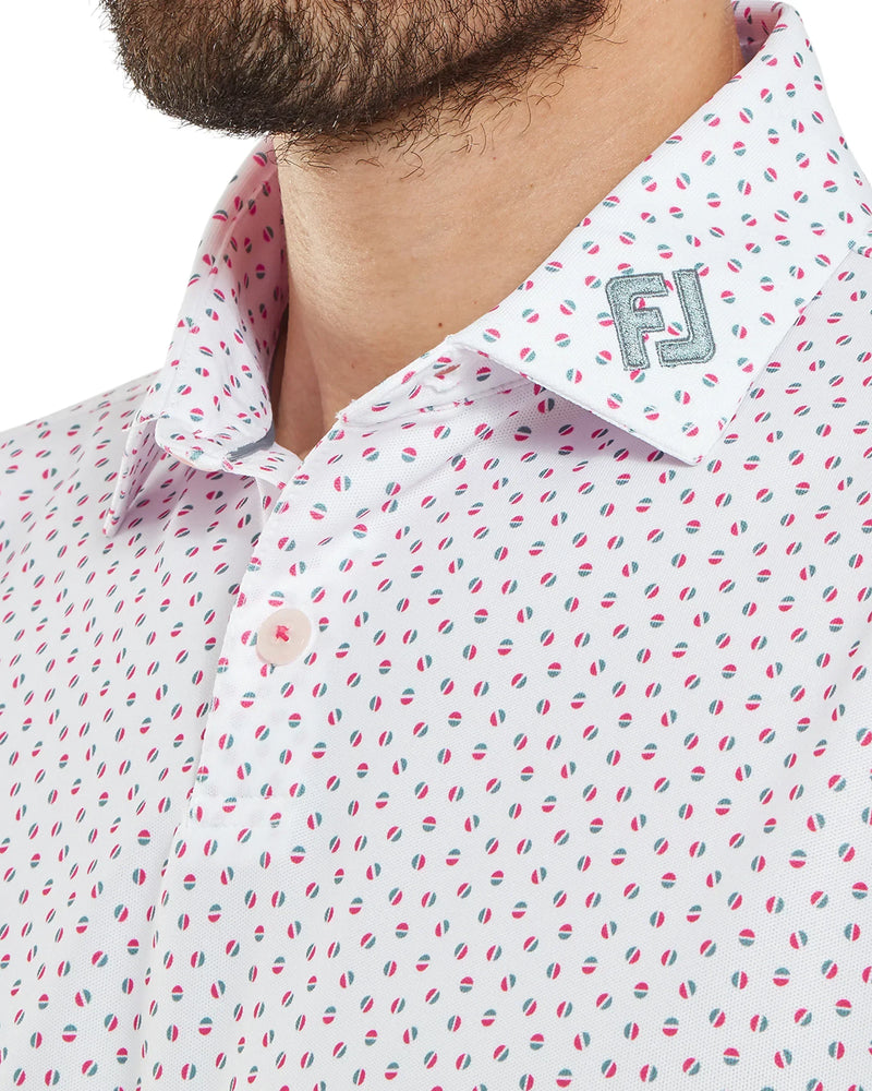 FootJoy Bounce Print Pique Golf Polo