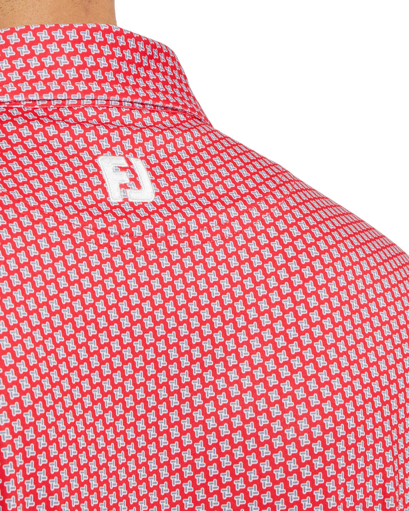 FootJoy Houndstooth Geo Lisle Golf Polo