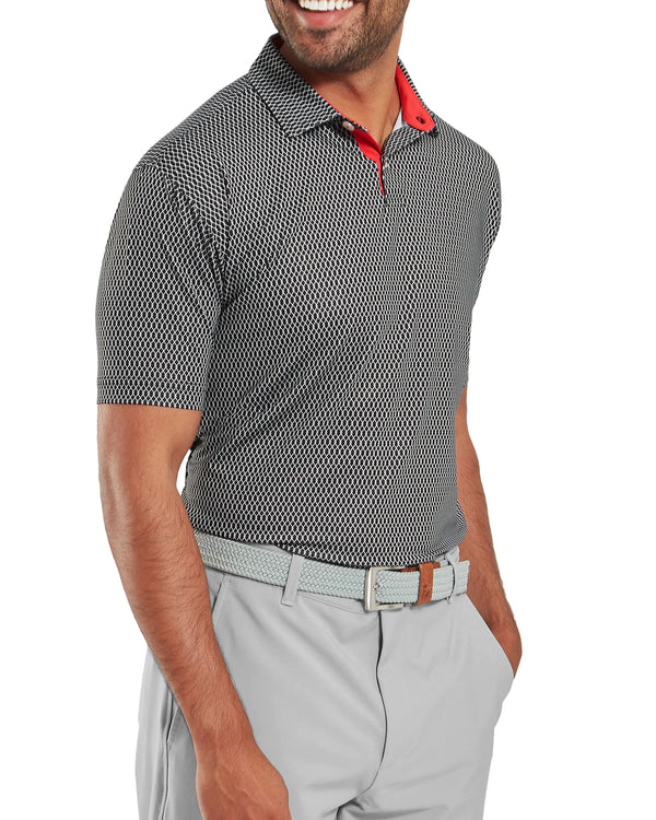 FootJoy Irongate Print Lisle Golf Polo