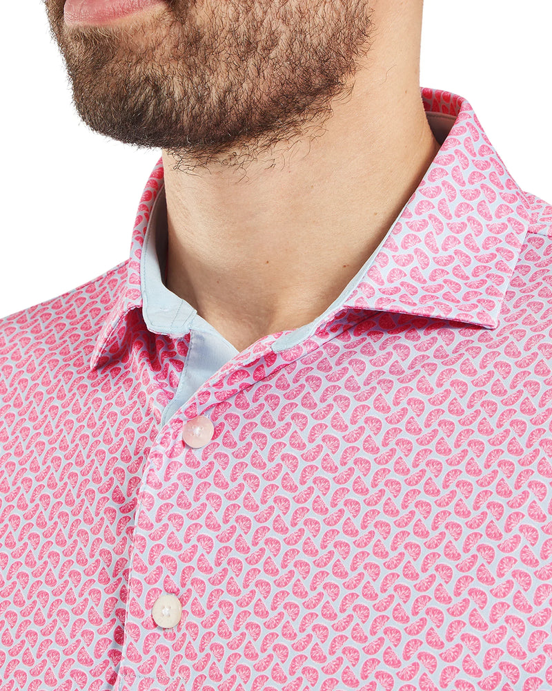 FootJoy Citrus Print Lisle Golf Polo