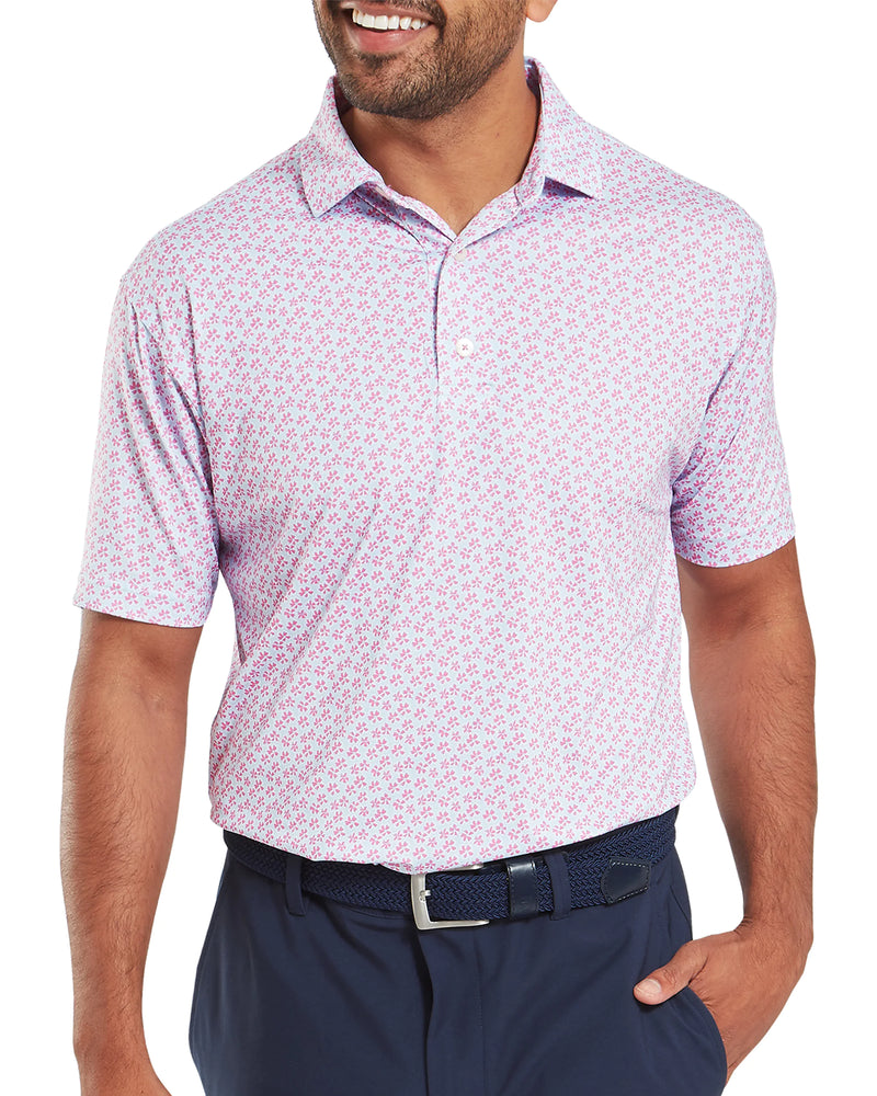FootJoy Floral Sketch Print Lisle Golf Polo