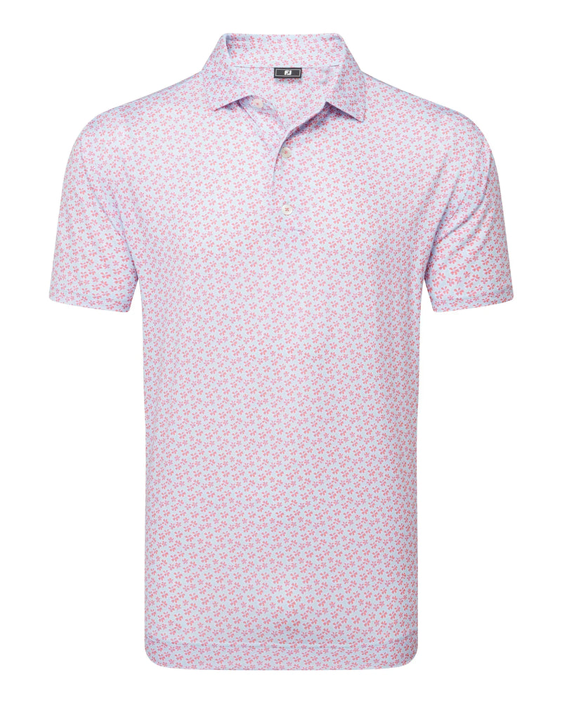 FootJoy Floral Sketch Print Lisle Golf Polo