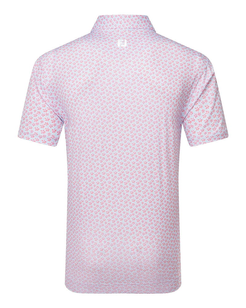 FootJoy Floral Sketch Print Lisle Golf Polo