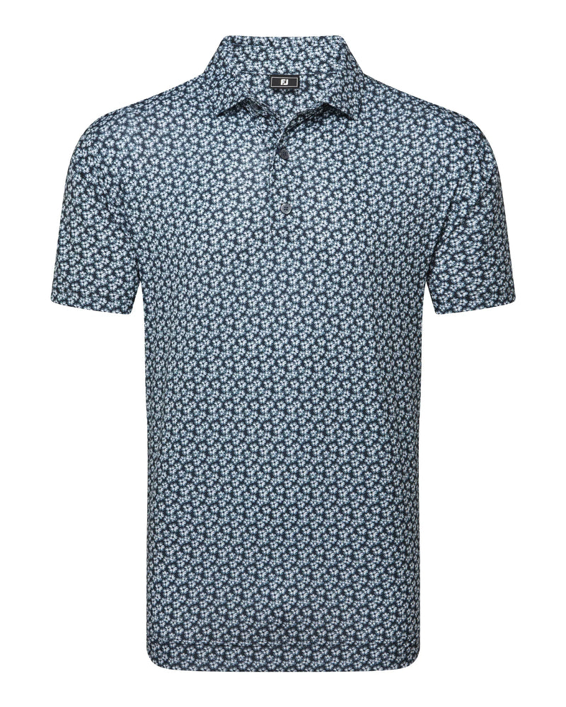 FootJoy Floral Sketch Print Lisle Golf Polo