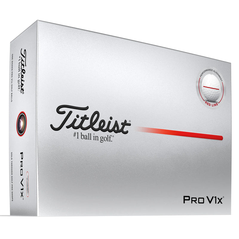 Titleist Pro V1x AIM Performance Alignment Golf Balls - Red